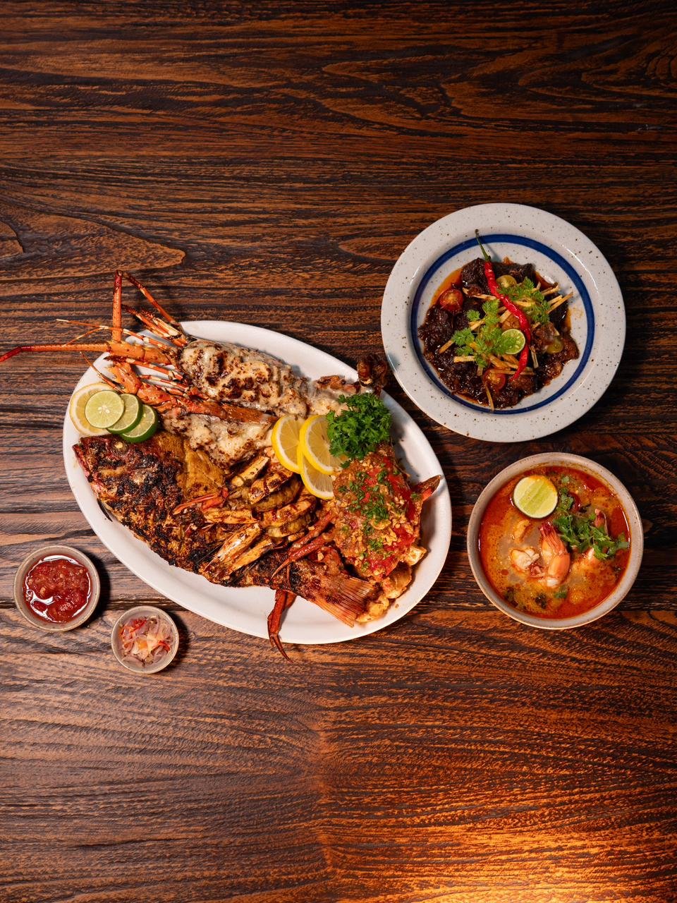 Nakara Seafood Dishes Prepared for a Private Dining Event